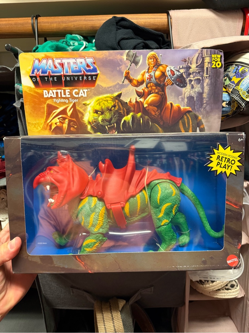 Mattel Masters of the Universe Battle Cat Figure - Green, Yellow & Red